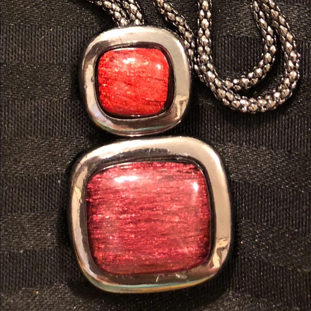 Unique Necklace w/red Stones From Spain